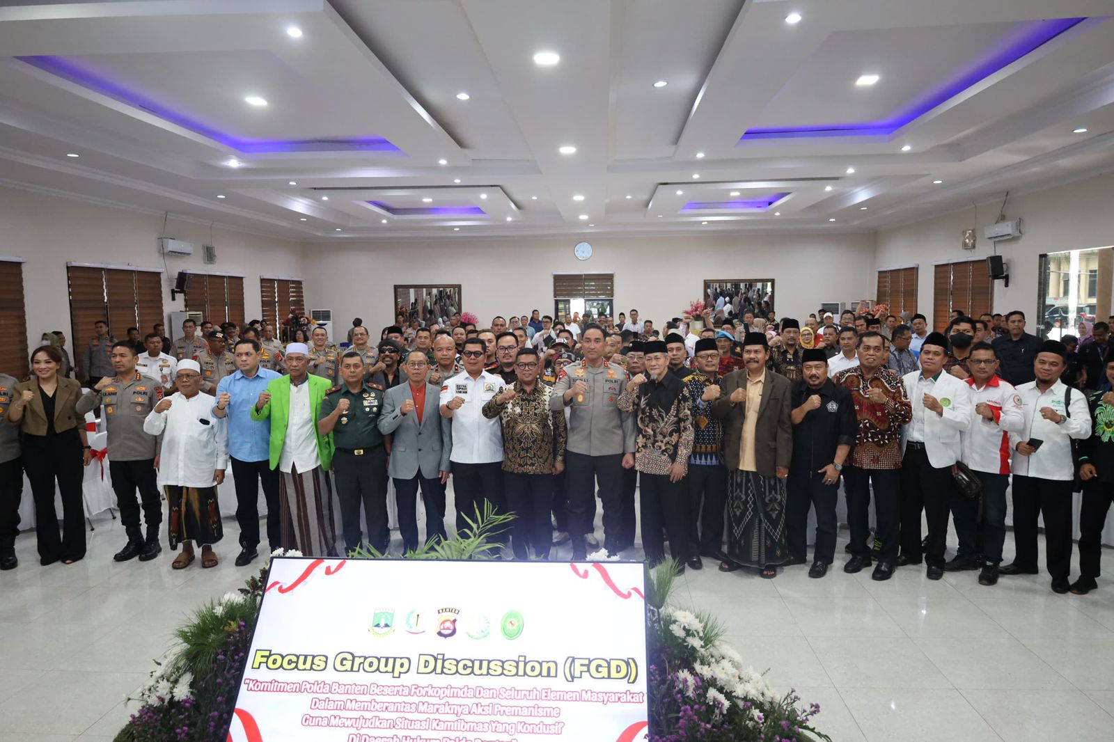 kegiatan Focus Group Discussion (FGD) yang bertempat di Aula Serbaguna Polda Banten
