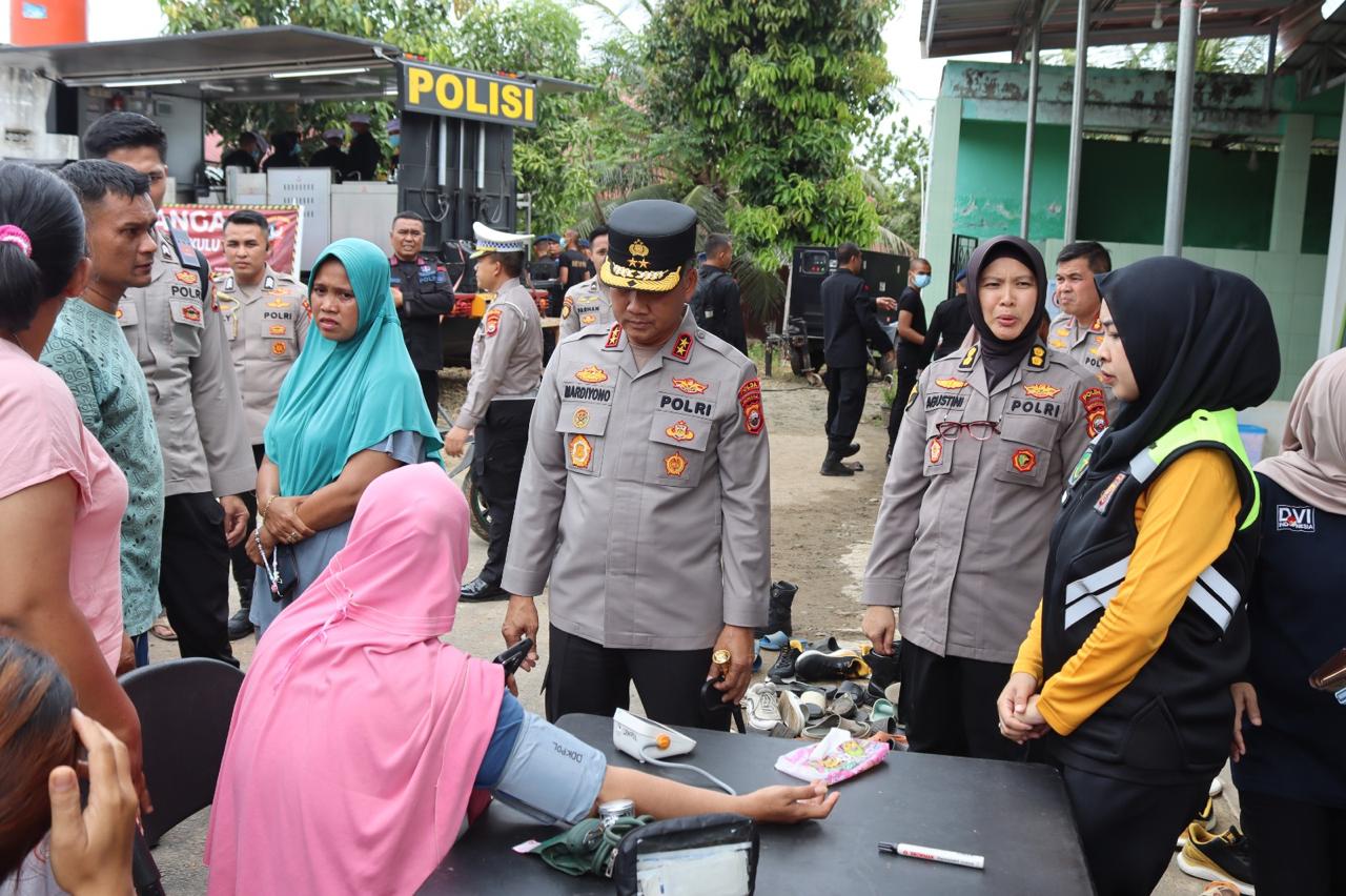Kapolda Bengkulu menerjunkan Biddokkes Polda Bengkulu (Bidang Kedokteran dan Kesehatan) turut mengambil peran aktif dengan memberikan pelayanan kesehatan terbaik kepada warga yang terdampak.