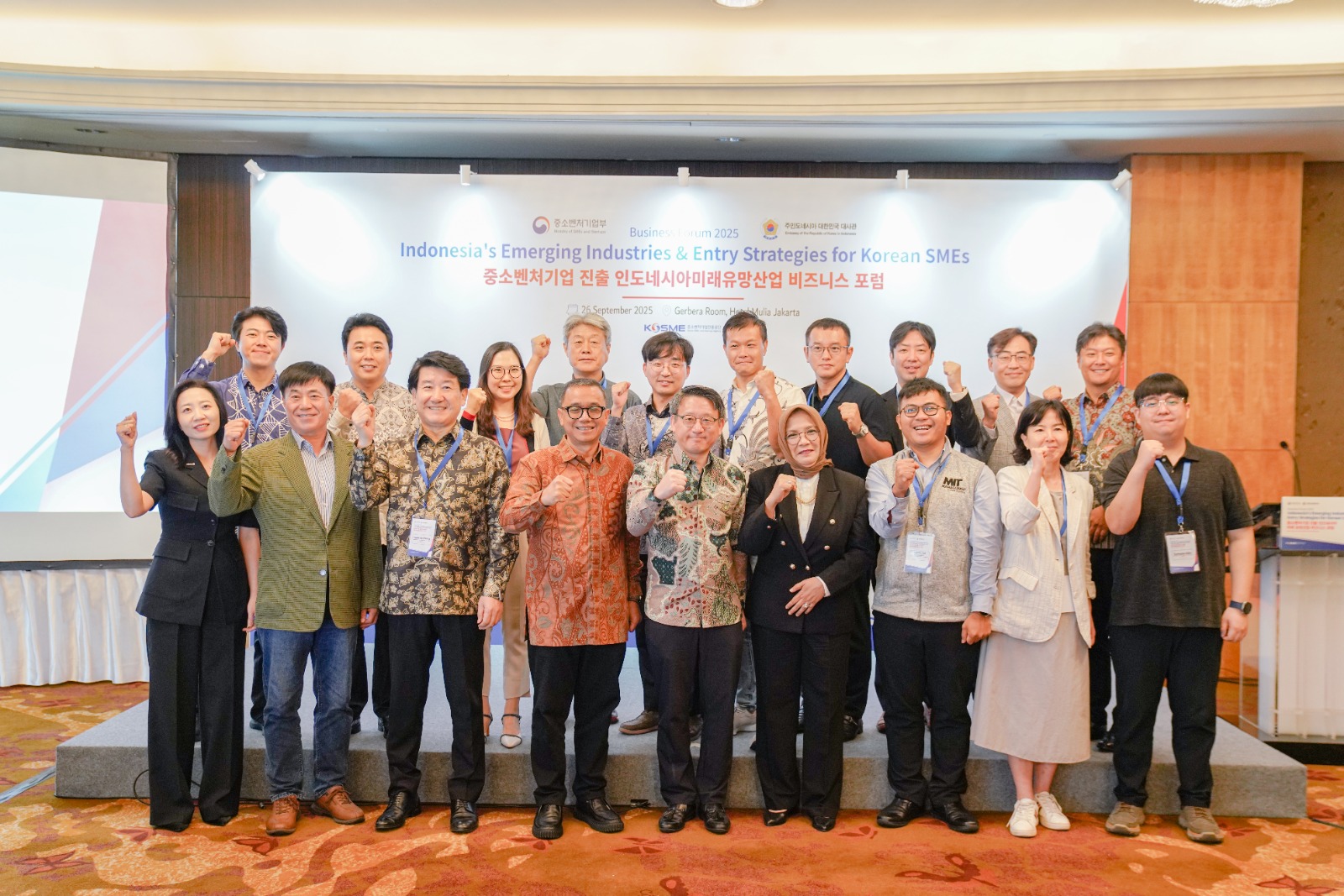 “Forum Bisnis Industri Masa Depan Potensial Indonesia untuk UMKM Korea” pada hari Jumat, 26 September 2025, di Hotel Mulia Senayan, Jakarta.