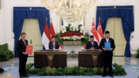 Perdana Menteri Singapura Lawrence Wong dan Presiden Prabowo
