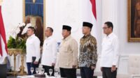 Presiden Prabowo bersama jajaran kementeriannya.
