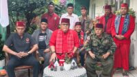 Ketum Bamus Betawi, Muhammad Rifki atau Bang Eki Pitung, dalam konferensi pers di Jakarta, Kamis (20/8/2026).